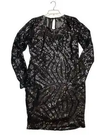 *New Curvy Sense Dress Womens Plus 3X Black Sequin Party Cocktail Formal Wedding