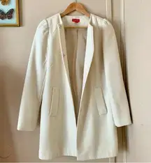 Elle Long Off-White Coat Size 4