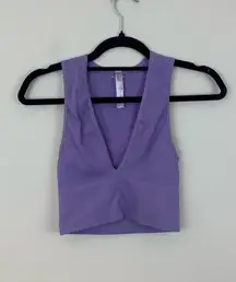 Urban Outfitters Out from Under Lavender Cropped Top V-Neck Small