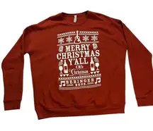 Bella Canvas Merry Christmas Yall CMA Country Christmas Sweatshirt 2XL