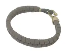LF Woven Dark Green Leather Bracelet Gold Hook Unisex Jewelry‎