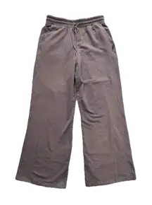FLX Pants Size Large Brown High Rise Wide Leg Active Pockets Drawstring NWT