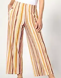 Susan Graver Petite Printed Liquid Knit Wide Leg Crop Pant Sz LP