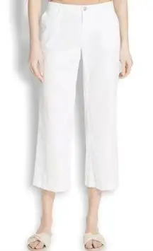 ATM Anthony Thomas Melillo White Cotton Poplin Cropped Trouser Pants Size 8 NWT