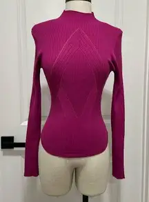 Almost famous women’s pink long sleeve top bodycon size l