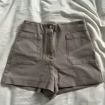 Aritzia Wilfred High Waist Tan Shorts *NEEDS REPAIR*