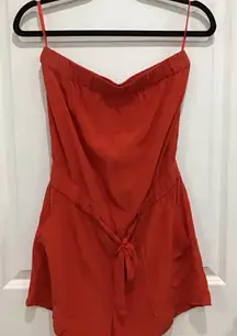 Diane Von Furstenberg Womens 6 100% Silk Red Strapless Jumper