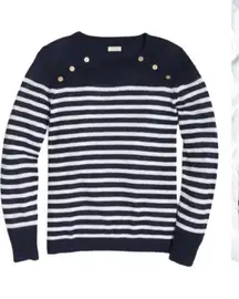 J. Crew sailor striped pullover sweater - large