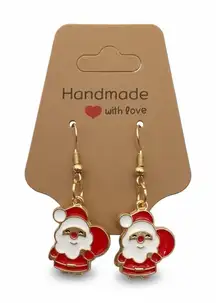 Handmade Christmas Santa Earrings
