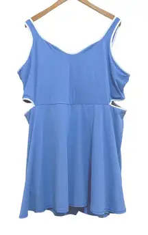 OLD NAVY Active PowerSoft Blue Cutout Athletic Dress Tunic 3X Go Dry Pickleball