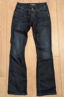 SILVER JEANS Suki Womens 26 x 33 Tall Curvy Bootcut Flare Boot Leg Dark Denim‎