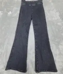 Frame Jetset Crop Mini Boot Sheen Noir Black Stretch High Rise Bootcut‎ 0