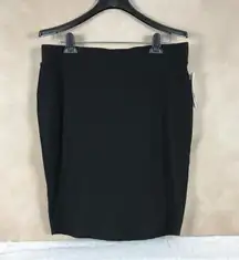 BAR III Solid Black Ribbed-Knit Stretchy Pencil Skirt NWT Size XXL