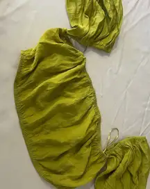 Vici Chartreuse Off-Shoulder Blouse