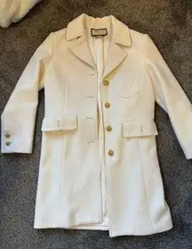 Gucci Double G Embroidery Wool Coat