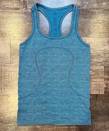 Lululemon Swiftly Tech Blue Teal Racerback Tank Top Size 6