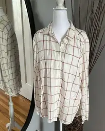 Loft Classic White and Red Checkered women’s