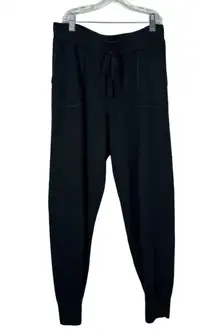 J.Crew  Solid Black Cotton & Cashmere Knit Jogger Pants XS NWOT Loungewear