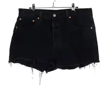 Levi's 501 Black Denim Cutoff Shorts Women's W33