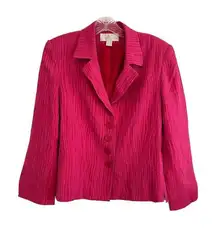 Barbiecore Pink Red Blazer Jacket Women’s Size 6‎ UN JOUR AILLEURS France Lined