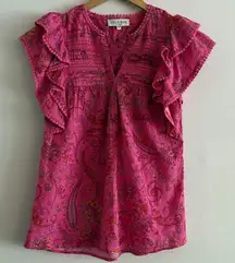 Hale Bob Short Sleeve Paisley Top Size XS Women’s