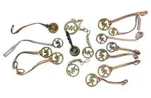 Michael Kors Purse Bag Charms Key Chain Fobs Leather Silver Gold Lot of 15