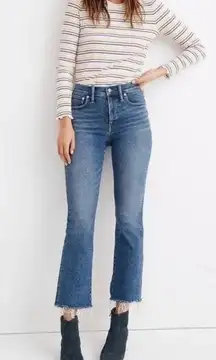 Madewell Cali Demi Boot Coastal Cowgirl Western Preppy Ankle Raw Hem Jeans 27