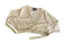 Bolero Cropped Sequin Cardigan size M