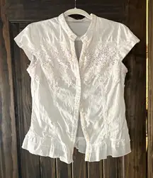 Isabel matant style White ruffle blouse