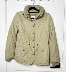 MOSCHINO JEANS  Beige Taupe‎ Puffer Utility Jacket Size 6
