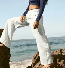 NWOT Athleta Cabo Linen Wide-leg Calla Lily White
Pants S/447244-04 SIZE 14