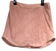 BB Dakota skirt lined size 6 faux suede leather look soft mini blush pink NEW
