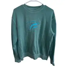 Aqua blue Hawaii custom Embroidery Crewneck