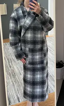 Cotton On plaid coat 