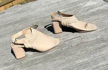 DONALD PLINER Penny Open Toe Slingback Mule In Putty size 5.5‎