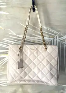 Kate Spade Quilted Tote - white