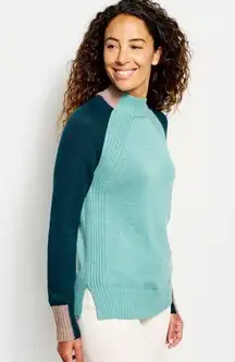 Anywear Mockneck Colorblock Sweater, NWT, size large