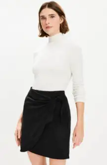 The Loft Faux Suede Mini Wrap Skirt