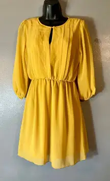 Sweet storm yellow mini dress