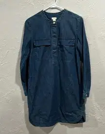 J.Crew  Long Sleeve Denim Shirt Dress Size Small