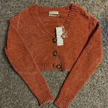 Cropped Chenile Cardigan