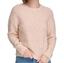 Calvin Klein Jeans pale baby pink gold fleck crew neck Lurex Sweater Macy’s