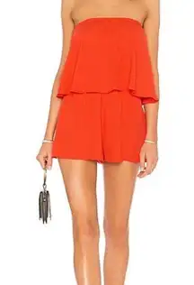 SMYM Watermelon Red Strapless Romper L