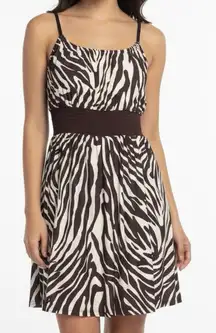 CASUAL LAND Women’s Y2K Zebra Striped Flowy Midi Dress