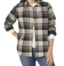 Carhartt  Women's Gray Plaid Fleece Lined Button Up Jacket - Size Medium LTOP770