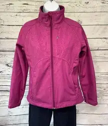 Double Diamond Soft Shell Jacket Women’s Small Magenta Sherpa Lined