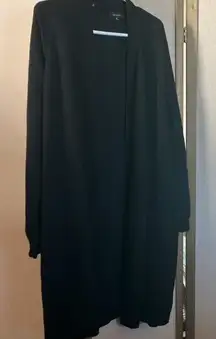 FINAL MARKDOWN Verve Ami Elegant Black open front car length cardigan 2x