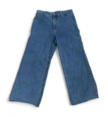 Rewash Super High Rise Wide Leg Distressed Hem Jeans Size 28/7