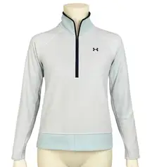 Under Armour Top Pullover ColdGear Fitted Half Zip Athletic Casual‎ Blue Small
