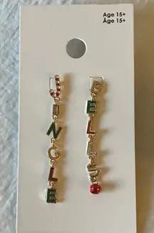 GAP: Gold Tone Jingle Bells Christmas Holiday Earrings- Dangling